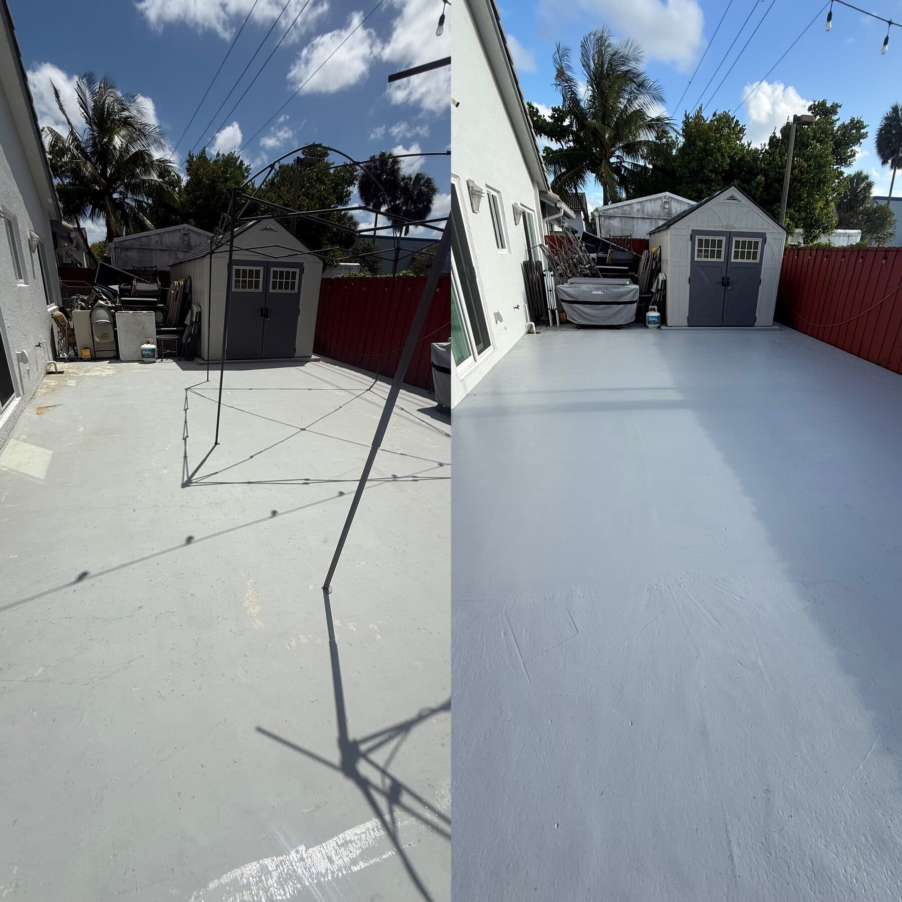 Concrete cleaning — before & after