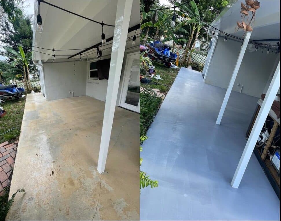 Limpieza de concreto — antes y después