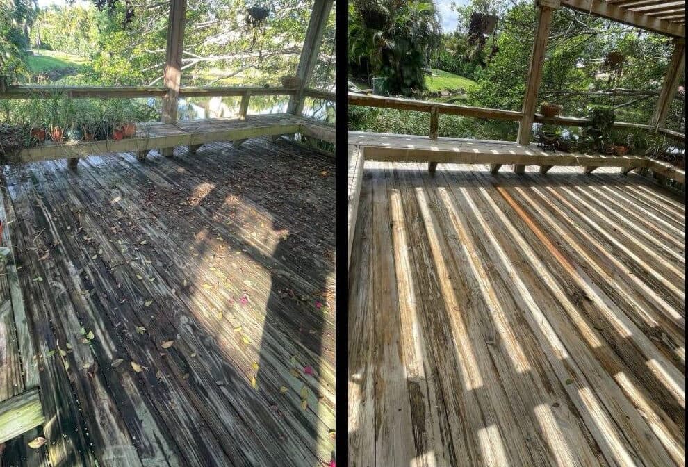 Deck restoration — before & after