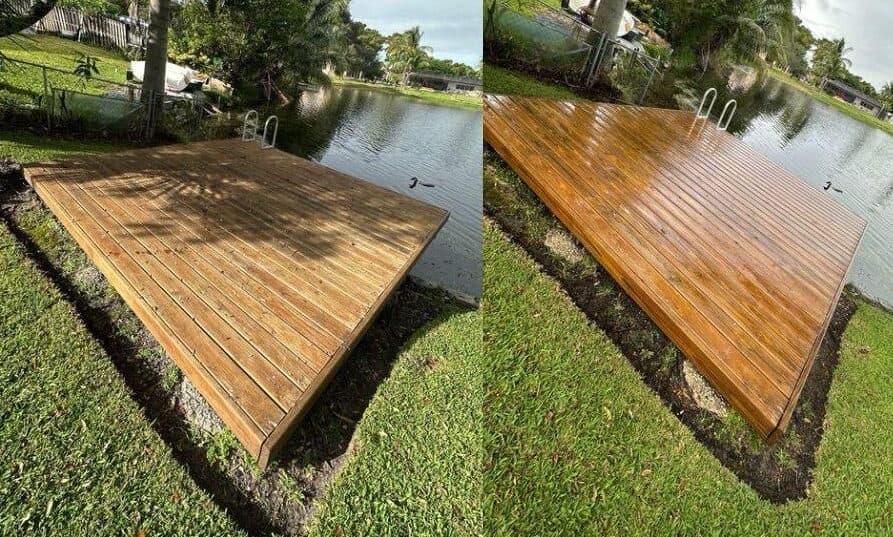 Deck restoration — before & after