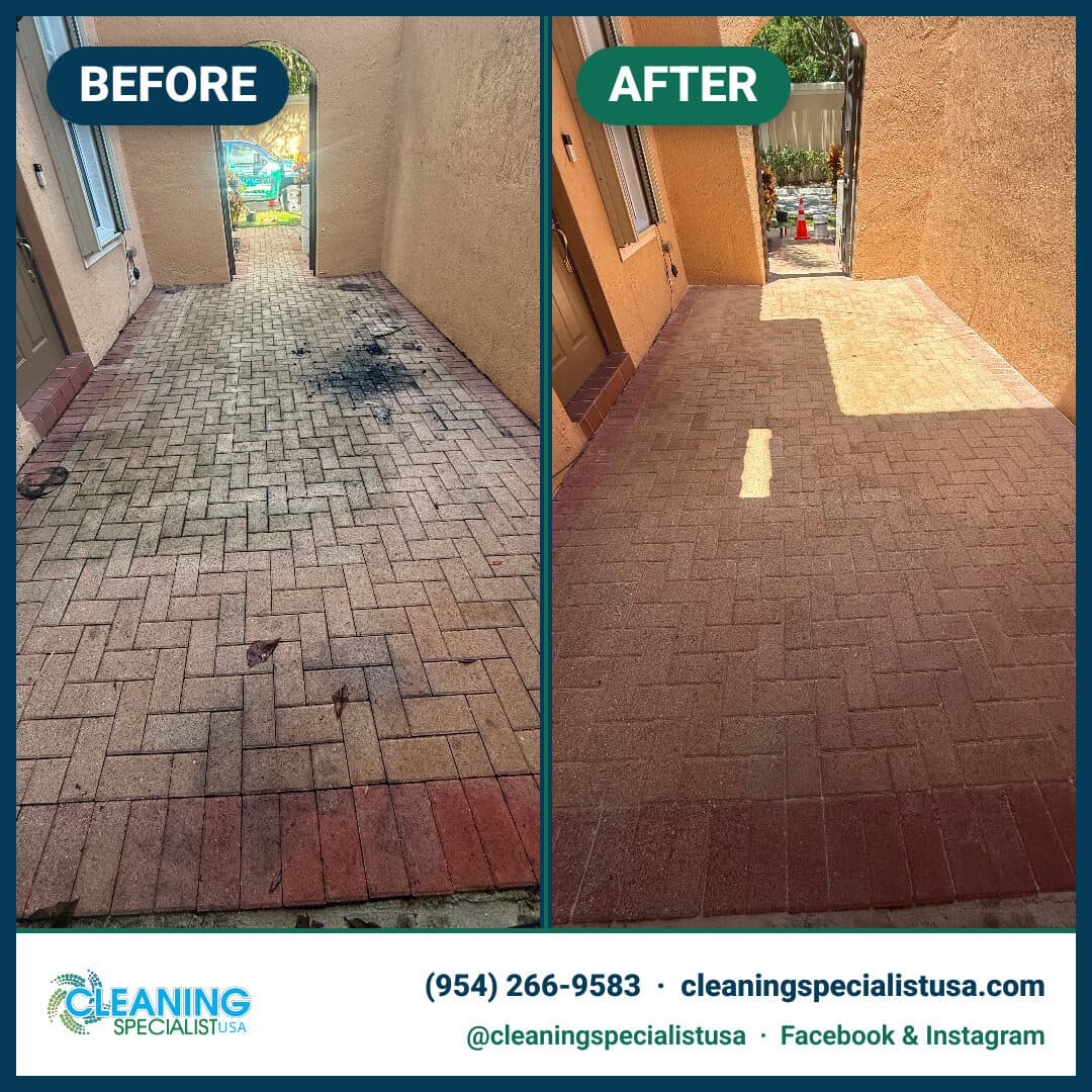 Pavers - before & after