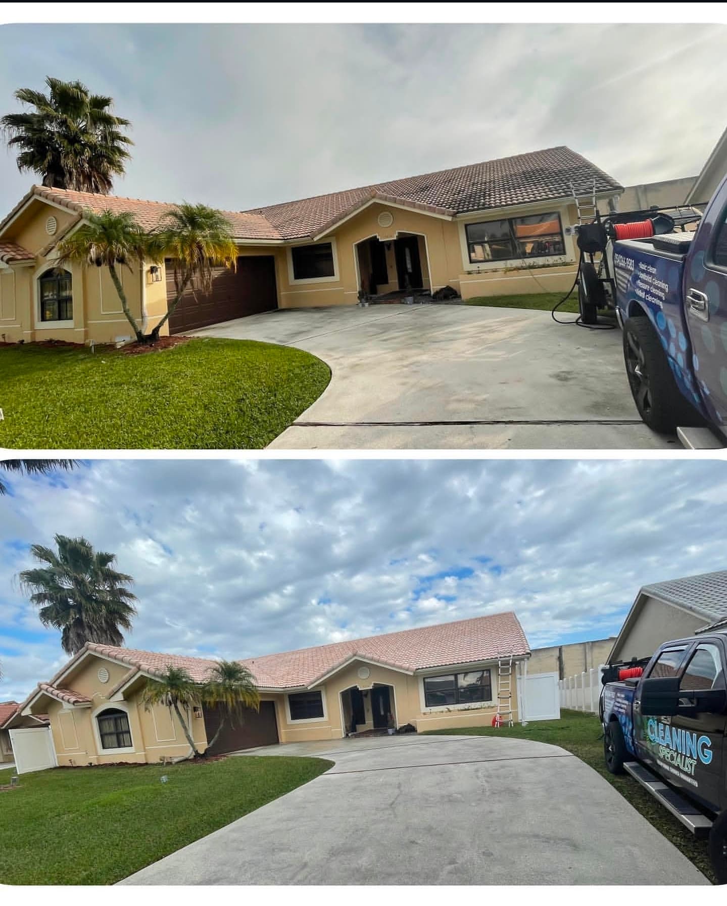 Lavado de casa — antes y después